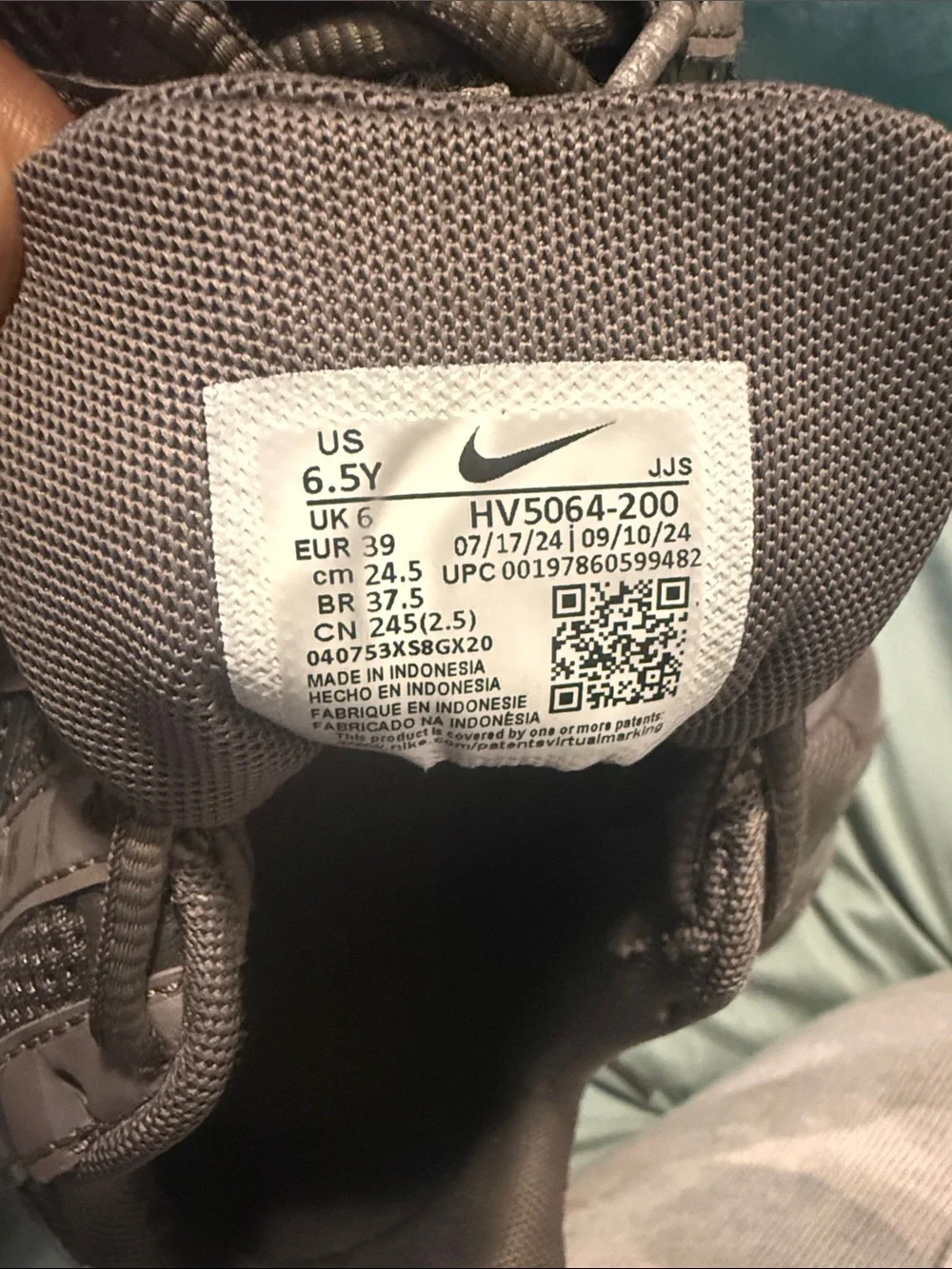 Nike Kids Sneakers - Gray and Silver Reflective Accents